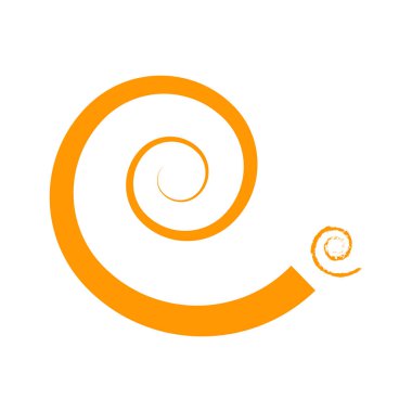 beyaz turuncu spiral yaratıcı logosu