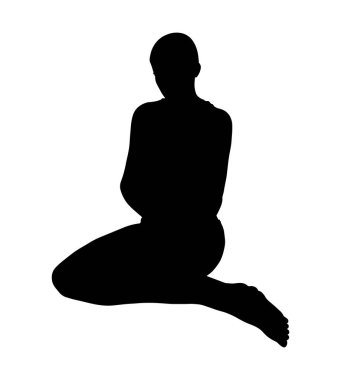 beyaz üzerinde siluet yalan kadın