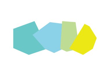 Beyaz üzerinde soyut şekiller