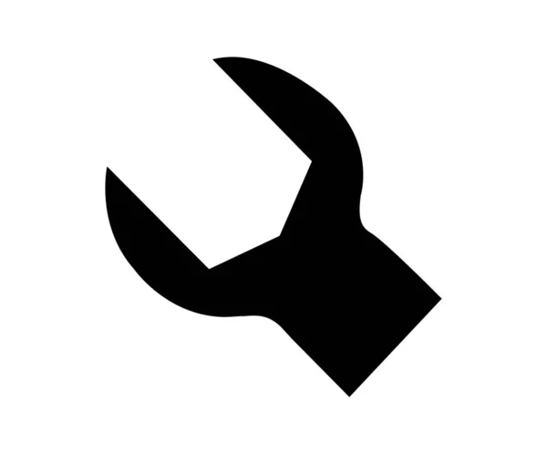 Иконка Черного Ключа Белом — стоковый вектор