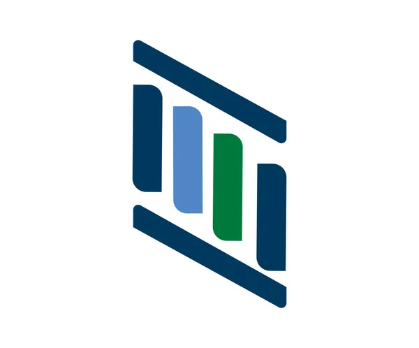 Logotipo Abstracto Blanco — Vector de stock