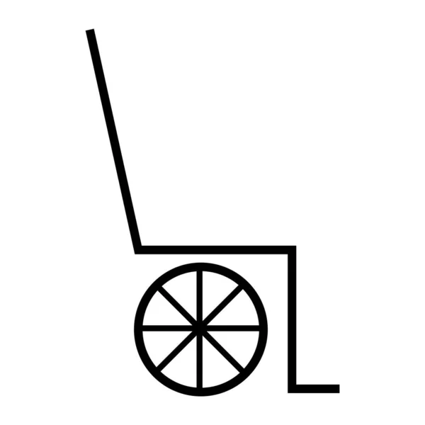 白色衬底上的轮椅图标 — 图库矢量图片