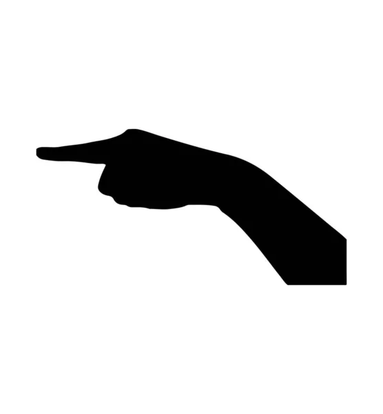 Індексний Палець Вказує Силует — стоковий вектор