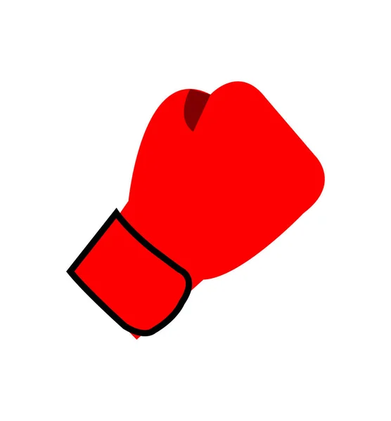 Красная Боксерская Перчатка Белом — стоковый вектор