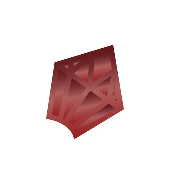 Rubis Rouge Sur Blanc — Image vectorielle