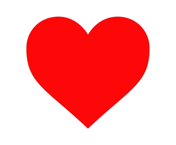 Κόκκινη Καρδιά Λευκό — Διανυσματικό Αρχείο