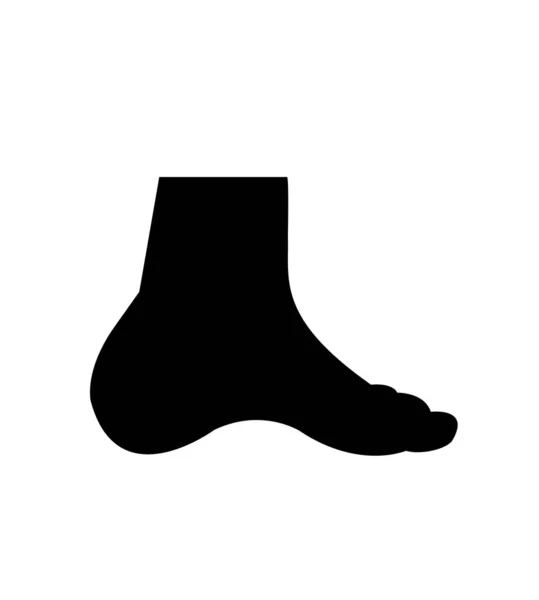白の上の人間の足 — ストックベクタ