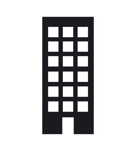Edificio Alto Blanco — Vector de stock