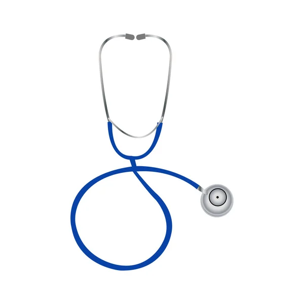 Stethoscope Illustration White — Stock Vector