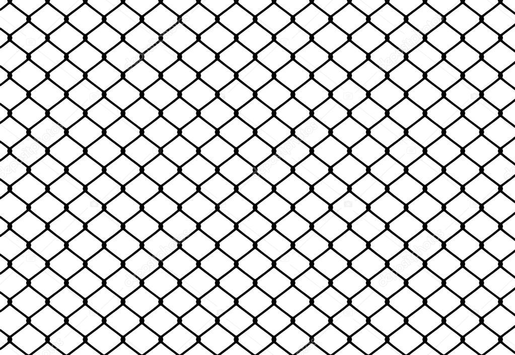 wire fence on white