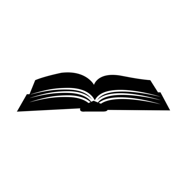 Open Book Icon White — Stock Vector