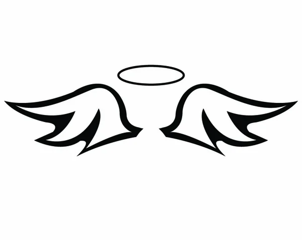 Angel Wings Halo — Stock Vector