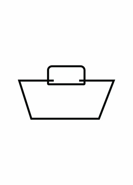 Shopping Basket Icon White — Stock Vector