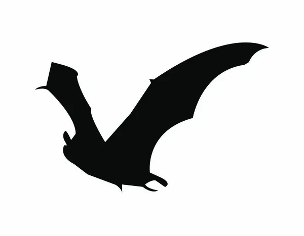Morcego Voando Branco — Vetor de Stock