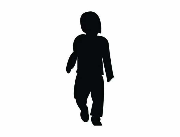 Enfant Tout Petit Sur Blanc — Image vectorielle