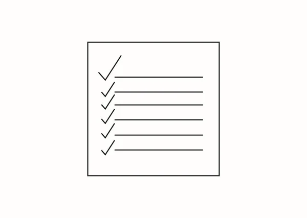 Checklisten Papier Auf Weiß — Stockvektor