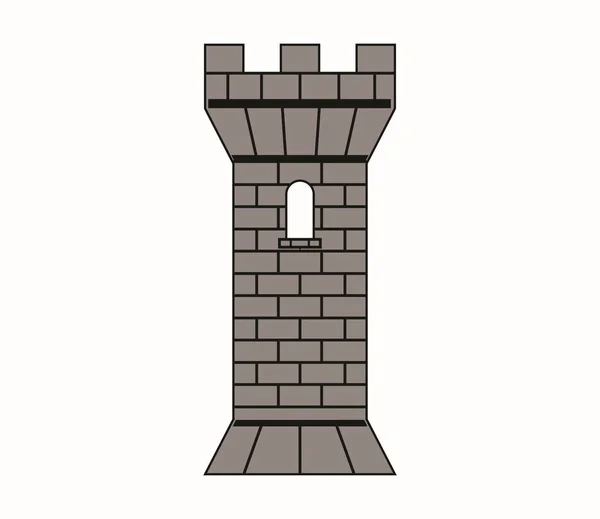 Castle Tower White — Stock Vector