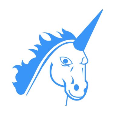 beyaz tek boynuzlu at kafası