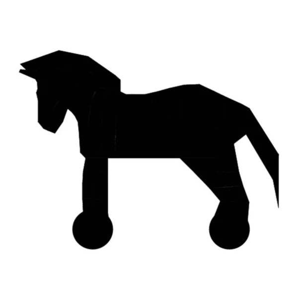 Cavalo Troia Branco —  Vetores de Stock