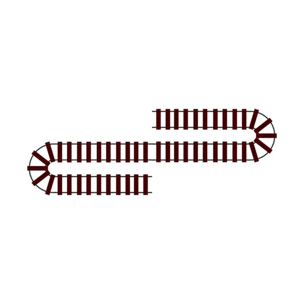 Железнодорожные Рельсы Белом — стоковый вектор