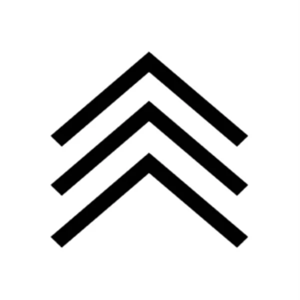Three Arrows Sign White — Stock Vector