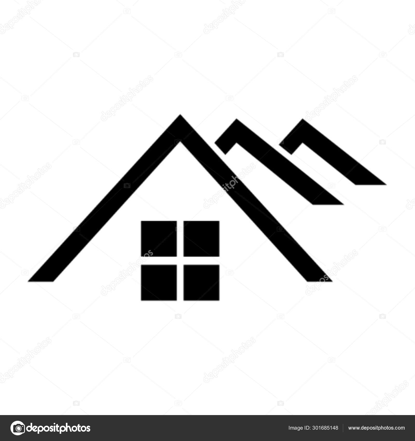 House Roof Logo White Stock Vector Image by ©doklevise 301685148