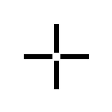 beyaz üzerinde hedef çapraz simgesi