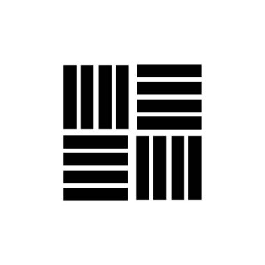 beyaz üzerinde soyut siyah sembol