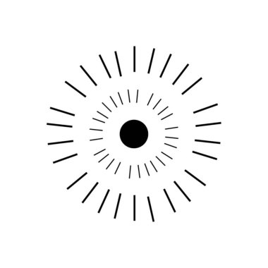 beyaz sunburst parlaklık simgesi