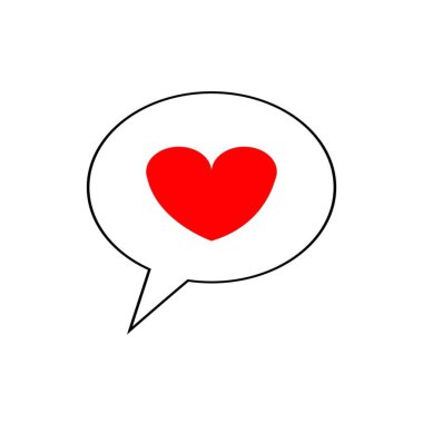 konuşma kutusunda kalp simgesi