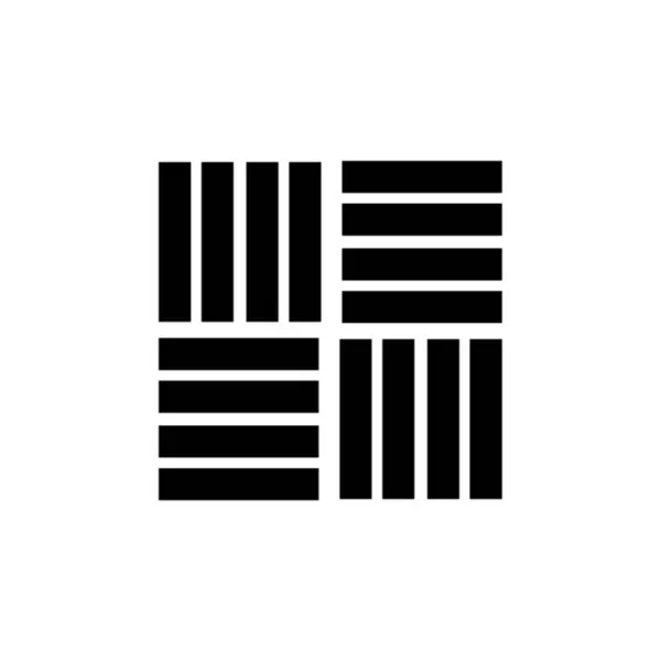 Symbole Abstrait Noir Sur Blanc — Image vectorielle