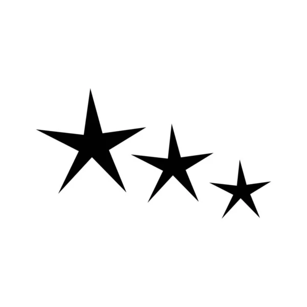 Três Estrelas Branco —  Vetores de Stock
