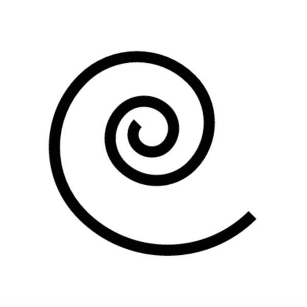 Ikona Spirali Białym — Wektor stockowy