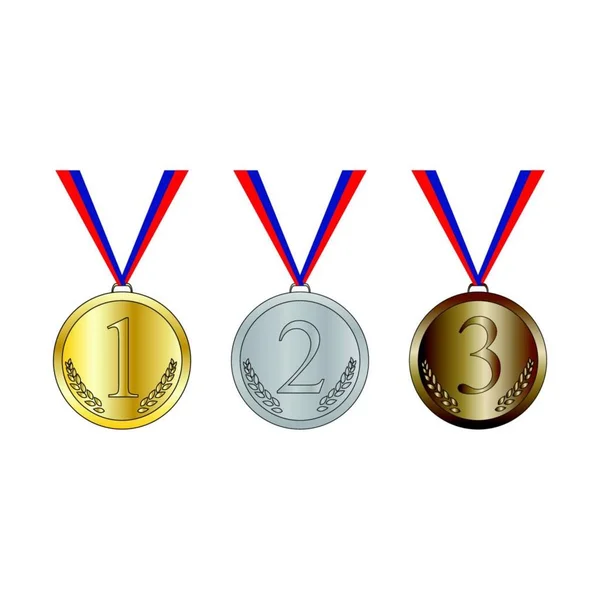 Medallas Sobre Fondo Blanco — Vector de stock