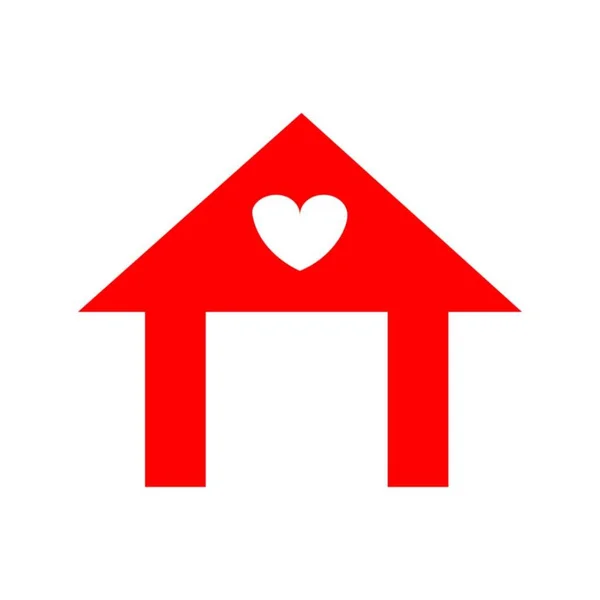 Casa Amor Branco —  Vetores de Stock