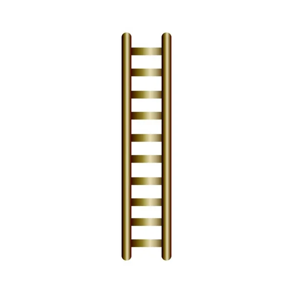 Ladder Pictogram Wit — Stockvector