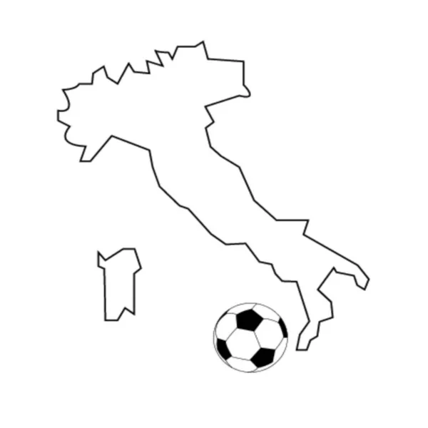 Italy Kicking Ball White — Stock Vector