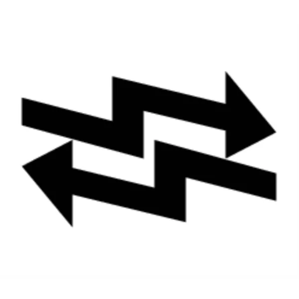 Pfeile Symbol Auf Weiß — Stockvektor