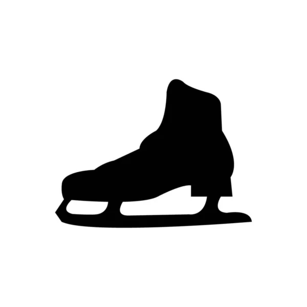 Zapato Iceskate Blanco — Vector de stock