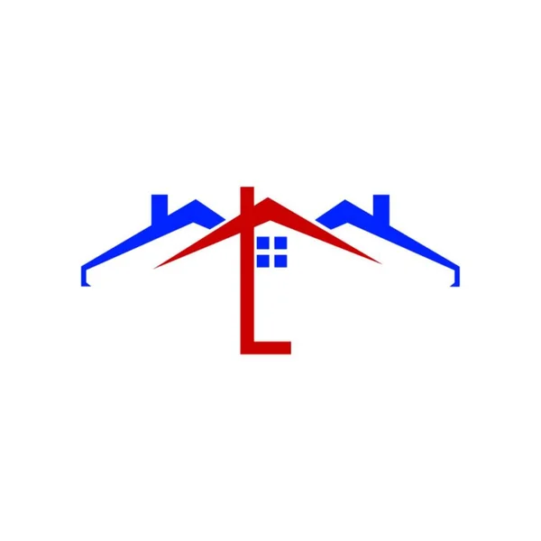 Husets Logo Vit — Stock vektor