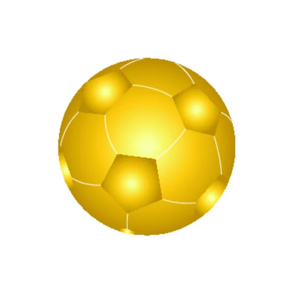 Bola Futebol Dourado Branco —  Vetores de Stock