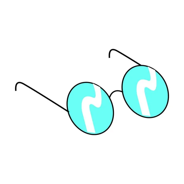 Brille Auf Weiß — Stockvektor