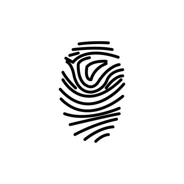 Finger Print White — Stock Vector