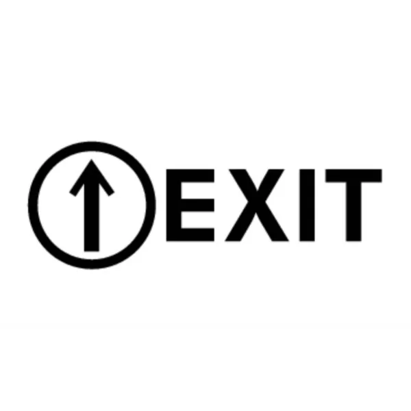 Exit Jel Fehér — Stock Vector