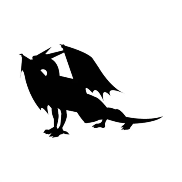 Черный Дракон Белом — стоковый вектор
