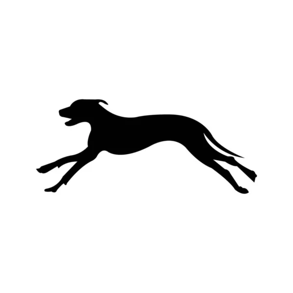Cão Correndo Branco —  Vetores de Stock