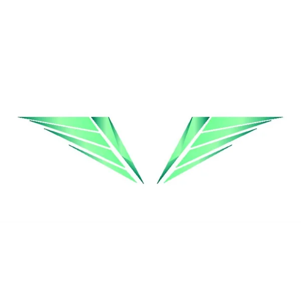 Diamantová Křídla Bílém — Stockový vektor