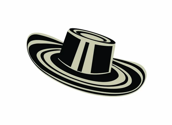 Kolumbianischer Sombrero Auf Weiß — Stockvektor