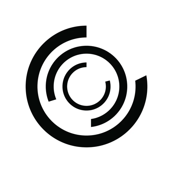 Современный Логотип Динамических Технологий Белом — стоковый вектор