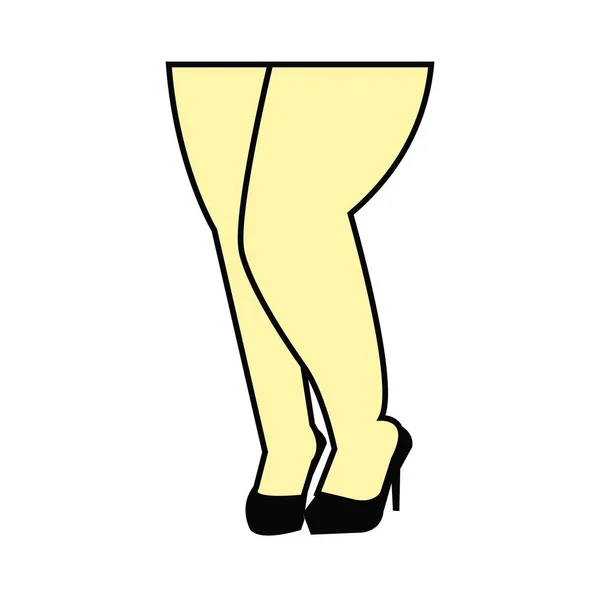 Beyaz Tombul Kadın Bacakları — Stok Vektör